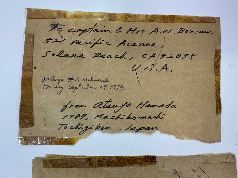 (4) Hand Signed Packaging Address Labels From Atsuya Hamada To Client [Photo 2]