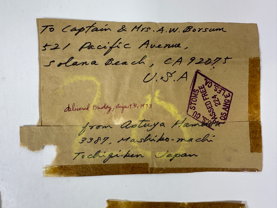 (4) Hand Signed Packaging Address Labels From Atsuya Hamada To Client [Photo 4]