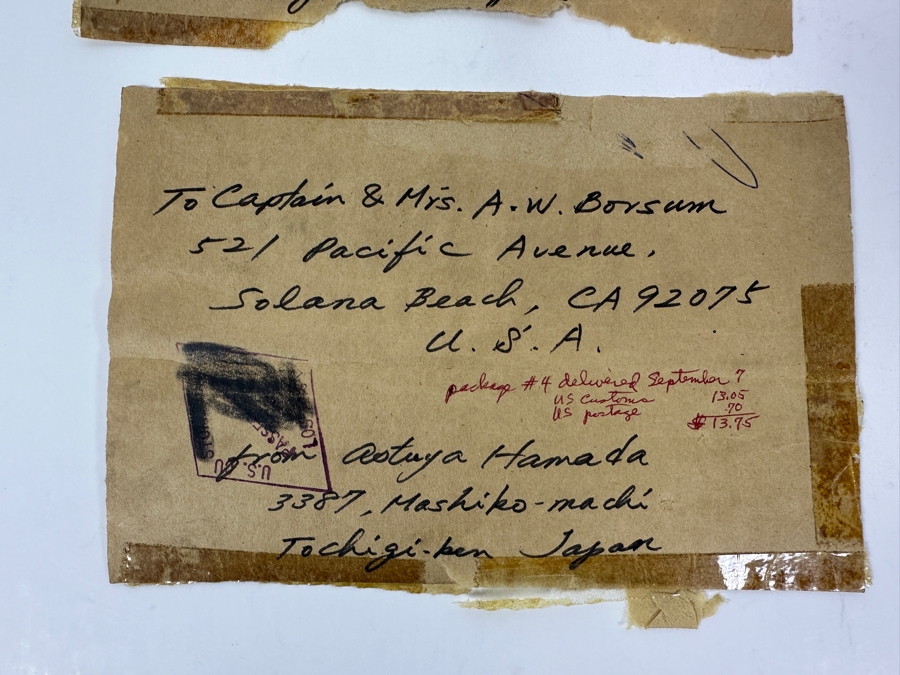 (4) Hand Signed Packaging Address Labels From Atsuya Hamada To Client [Photo 3]