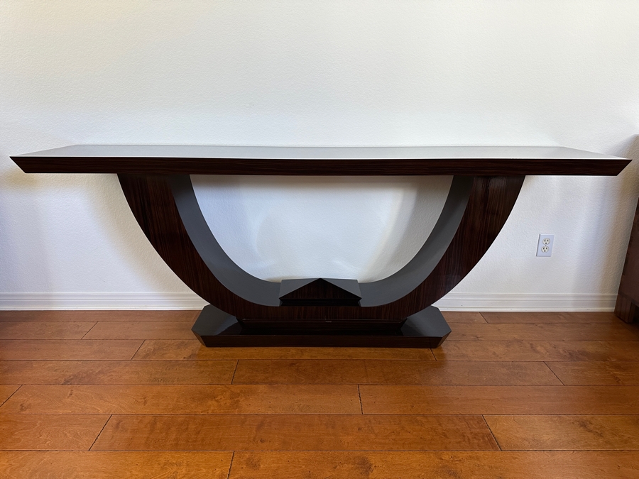 Art Deco Console Table in Dark Finish 84'W x 18'D x 31'H [Photo 15]