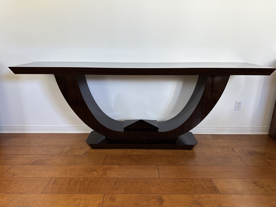 Art Deco Console Table in Dark Finish 84'W x 18'D x 31'H [Photo 14]