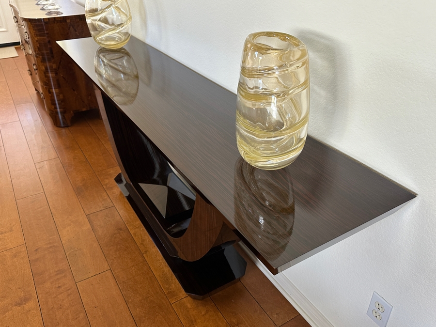 Art Deco Console Table in Dark Finish 84'W x 18'D x 31'H [Photo 9]