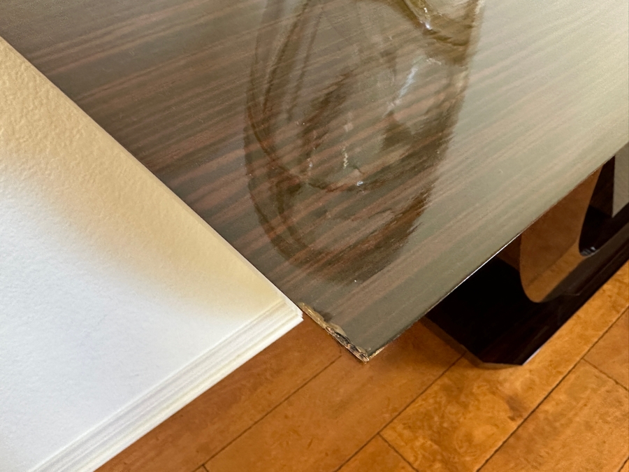 Art Deco Console Table in Dark Finish 84'W x 18'D x 31'H [Photo 10]