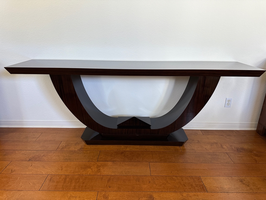 Art Deco Console Table in Dark Finish 84'W x 18'D x 31'H [Photo 16]