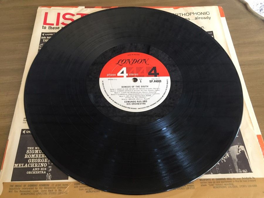 Edmundo Ros And His Orchestra - Bongos From The South - London Records ‎- SP 44003 - Phase 4 Stereo [Photo 5]