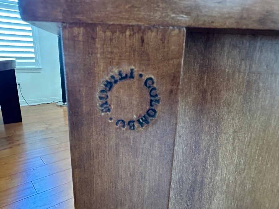 Colombo Mobili Biedermeier Style Chest of Drawers Plume Walnut, Palisanderwood, Geometric Inlays, Bronze mountings 43.25'W  x 19.75'D x 33.5'H Retails At Baker Furniture Laguna Niguel For $7,000 [Photo 10]