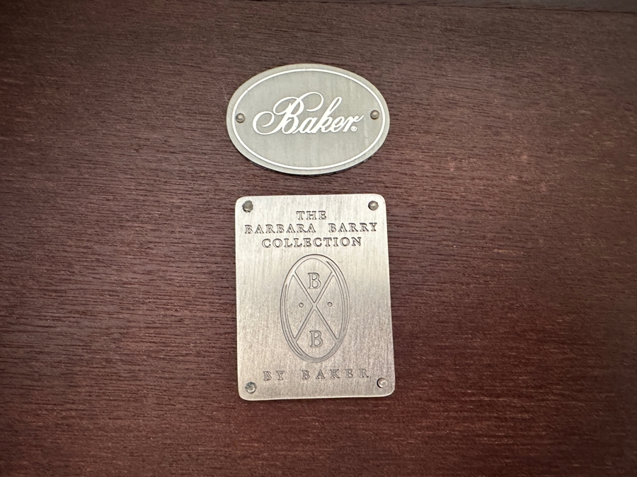 Barbara Barry for Baker Dark Wood Accent Table With Drawer And Shelf 17'W x 12'D x 26'H [Photo 9]