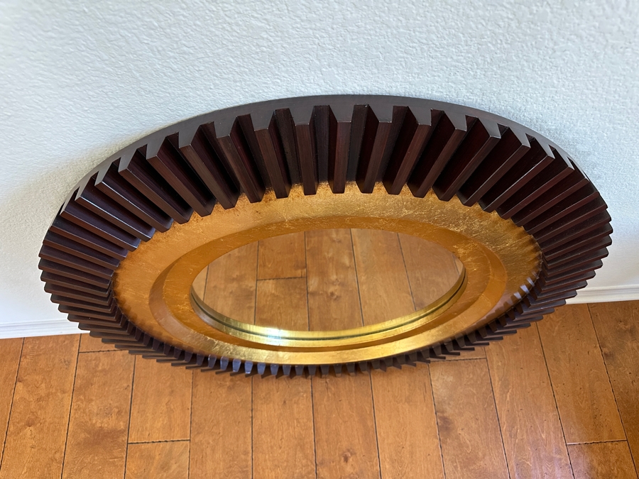 Niermann Weeks Sunburst Mirror With Wood And Gold Accents 37'W [Photo 5]
