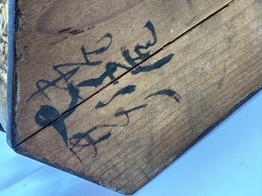 Antique Japanese Edo Period (1603-1868) Carved Gilt Wooden Buddha Sculpture Standing On A Lotus Base With Halo Mandorla Behind The Figure 15.25'H Estimate $2,000-$4,000 [Photo 17]