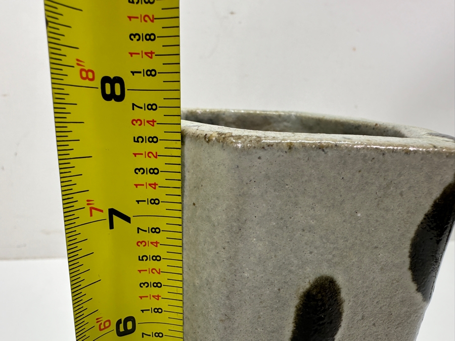 Shoji Hamada (1894-1978, Japanese) Original Studio Pottery Hexagonal Brush Holder / Vase Vintage 1972 4'W X 7.75'H - Started The Mingei (Folk-Art) Movement In Japan - Declared A 'Living National Treasure' In 1955 Estimate $7,000-$10,000 [Photo 13]