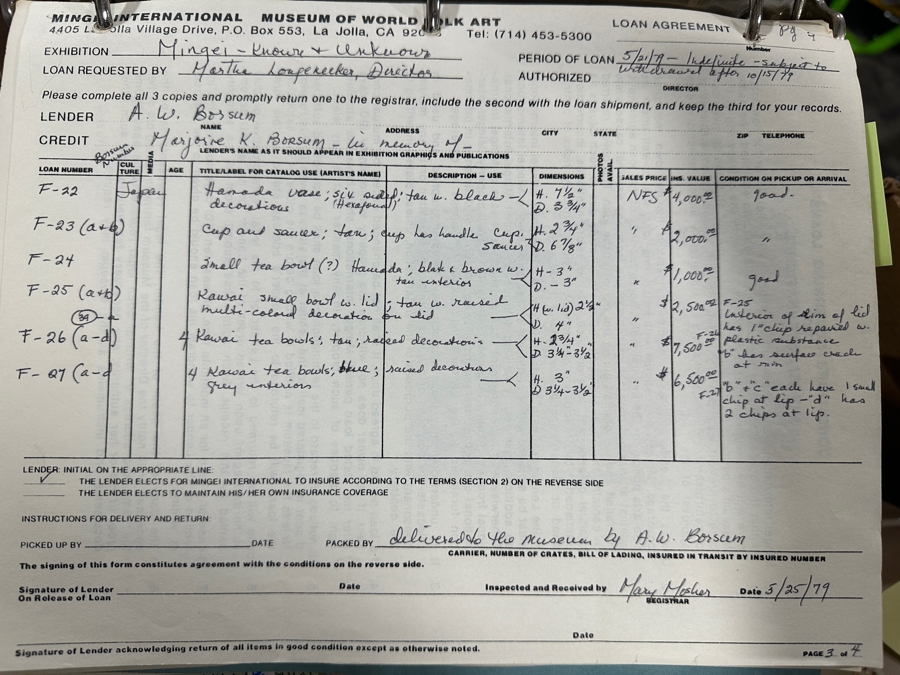Shoji Hamada (1894-1978, Japanese) Original Studio Pottery Hexagonal Brush Holder / Vase Vintage 1972 4'W X 7.75'H - Started The Mingei (Folk-Art) Movement In Japan - Declared A 'Living National Treasure' In 1955 Estimate $7,000-$10,000 [Photo 14]
