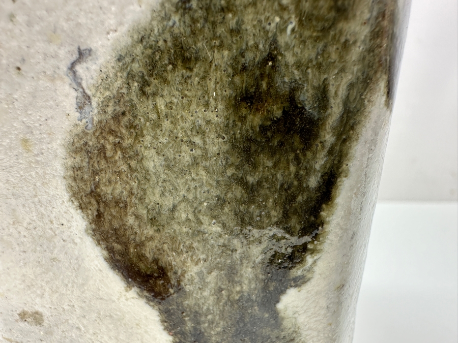 Shoji Hamada (1894-1978, Japanese) Original Studio Pottery Hexagonal Brush Holder / Vase Vintage 1972 4'W X 7.75'H - Started The Mingei (Folk-Art) Movement In Japan - Declared A 'Living National Treasure' In 1955 Estimate $7,000-$10,000 [Photo 7]