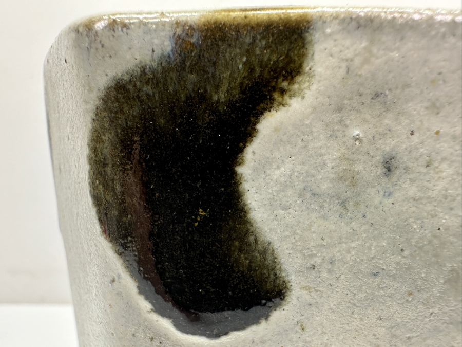 Shoji Hamada (1894-1978, Japanese) Original Studio Pottery Hexagonal Brush Holder / Vase Vintage 1972 4'W X 7.75'H - Started The Mingei (Folk-Art) Movement In Japan - Declared A 'Living National Treasure' In 1955 Estimate $7,000-$10,000 [Photo 8]