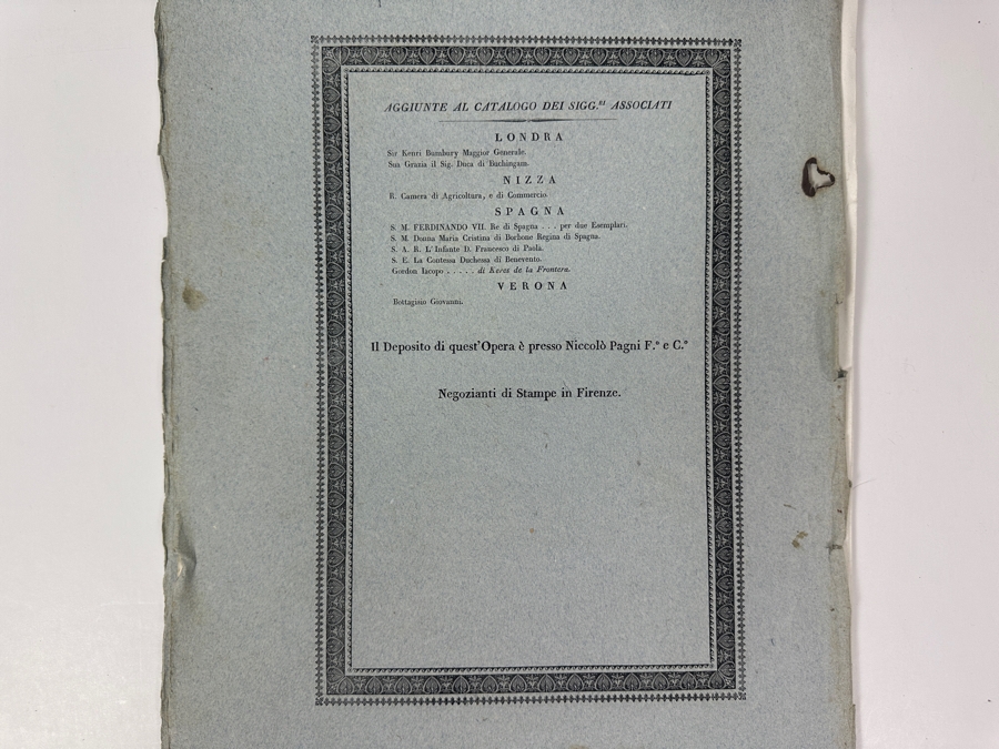 RARE Giorgio Gallesio (1772-1839, Italian Botanist) Pomona Italiana, Ossia Trattato Degli Alberi Fruttiferi (Treatise On Fruit Trees) Original Antique Hand-Colored Engraving Of Bird Eating Fig Fruit From Folio With Text Framed 13.5 X 19 RARE $600+ [Photo 26]