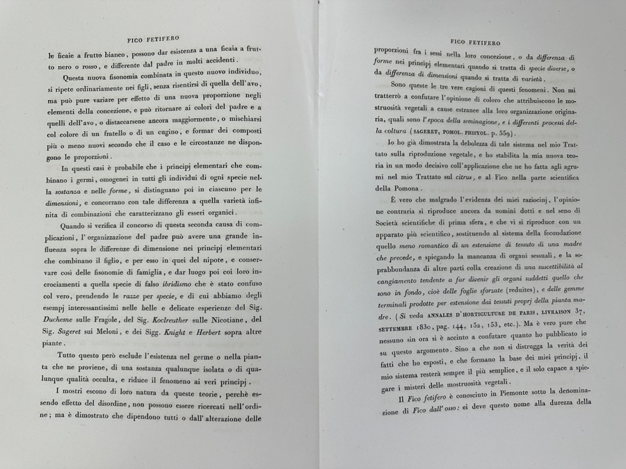 RARE Giorgio Gallesio (1772-1839, Italian Botanist) Pomona Italiana, Ossia Trattato Degli Alberi Fruttiferi (Treatise On Fruit Trees) Original Antique Hand-Colored Engraving Of Bird Eating Fig Fruit From Folio With Text Framed 13.5 X 19 RARE $600+ [Photo 23]