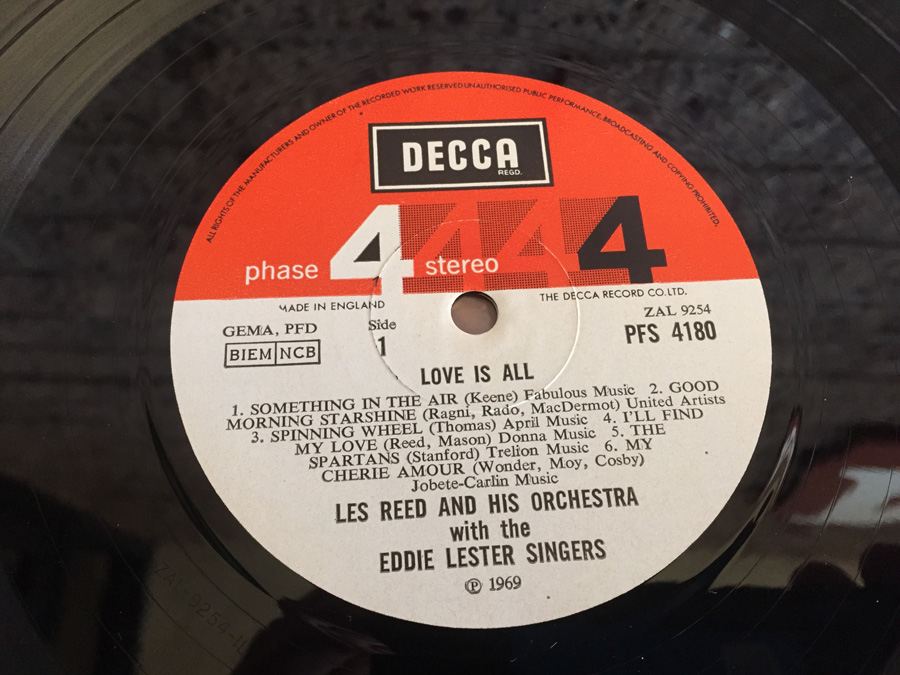 Les Reed And His Orchestra ‎- Love Is All - Decca ‎- PFS 4180 [Photo 4]