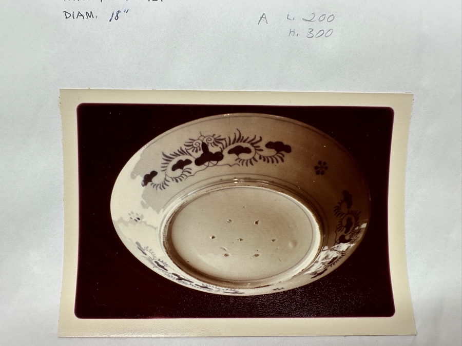 Large Antique Japanese Blue And White Imari Porcelain Charger Plate Circa Early Meiji Period (Roughly 1868–1889) 18'D X 1.75'H [Photo 14]