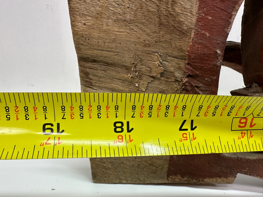 Antique Japanese Hand Carved Wooden Polychrome Bat Carvings From A Japanese Temple 18.5' X 7.5'H X 2'D [Photo 6]