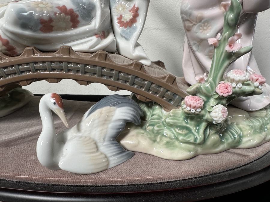 Lladro Porcelain Figurine 'Springtime In Japan' #1445 14.5'W X 13.5'H [Photo 2]