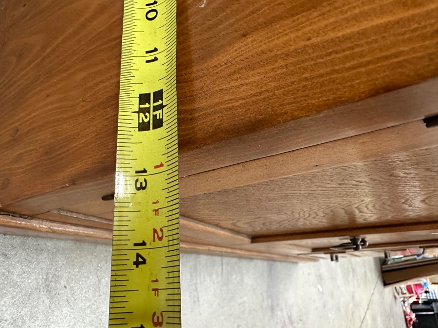 Vintage Japanese Small Wooden Secretary Desk 30.5'W X 13'D X 44'H [Photo 7]