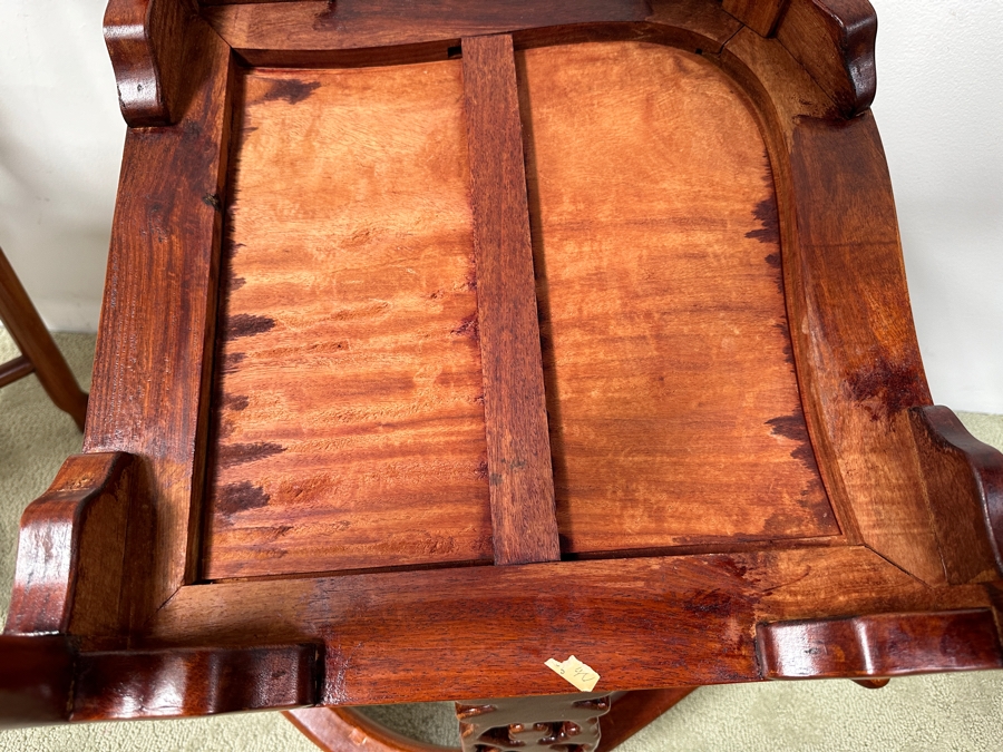 Pair Of Vintage Chinese Rosewood Corner Chairs 28'WX 23'D X 32'H [Photo 7]