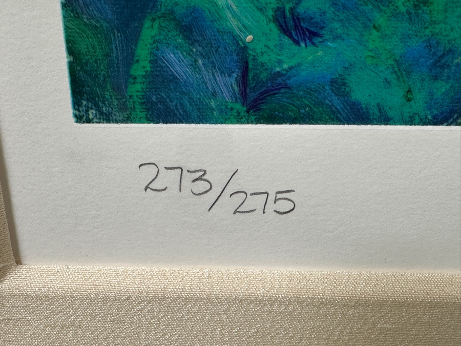 Jose Royo (B. 1941, Spanish) Limited Edition Serigraph Titled 'El Paseo' 24' X 30' Framed 39' X 45' Hand Signed And Numbered 273 Of 275 (White Edition) Retailed For $3,500 [Photo 5]