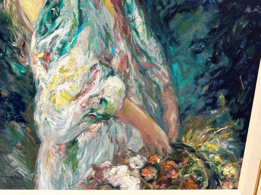 Jose Royo (B. 1941, Spanish) Limited Edition Serigraph Titled 'El Paseo' 24' X 35' Framed 42' X 49' Hand Signed And Numbered 145 Of 235 (Panel Edition) Retailed For $6,500 [Photo 4]