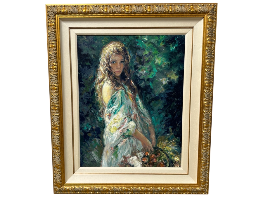 Jose Royo (B. 1941, Spanish) Limited Edition Serigraph Titled 'El Paseo' 24' X 35' Framed 42' X 49' Hand Signed And Numbered 145 Of 235 (Panel Edition) Retailed For $6,500 [Photo 2]