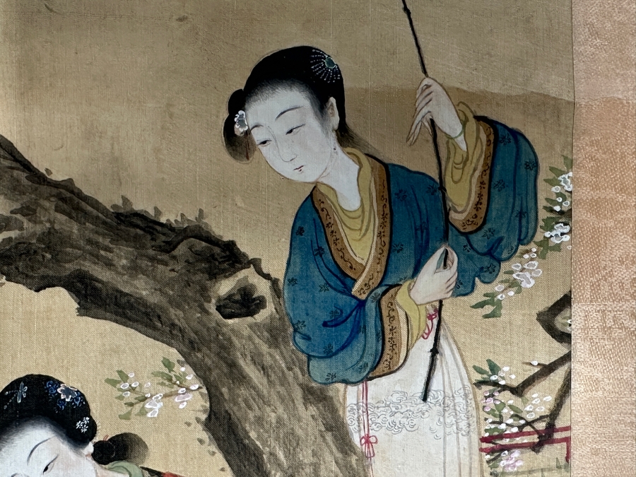 Vintage Asian Original Scroll Painting 15'W X 32'L
 [Photo 5]