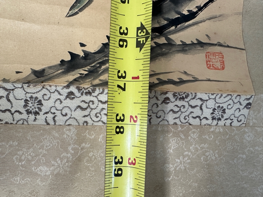 Vintage Japanese Original Scroll Painting 9.5'W X 37'H [Photo 12]