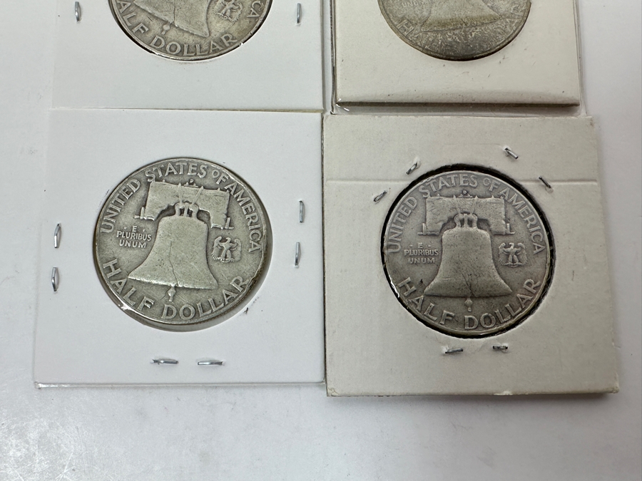Just Added - (4) Silver Franklin Half Dollars: (3) 1954-D & (1) 1954-S [Photo 8]