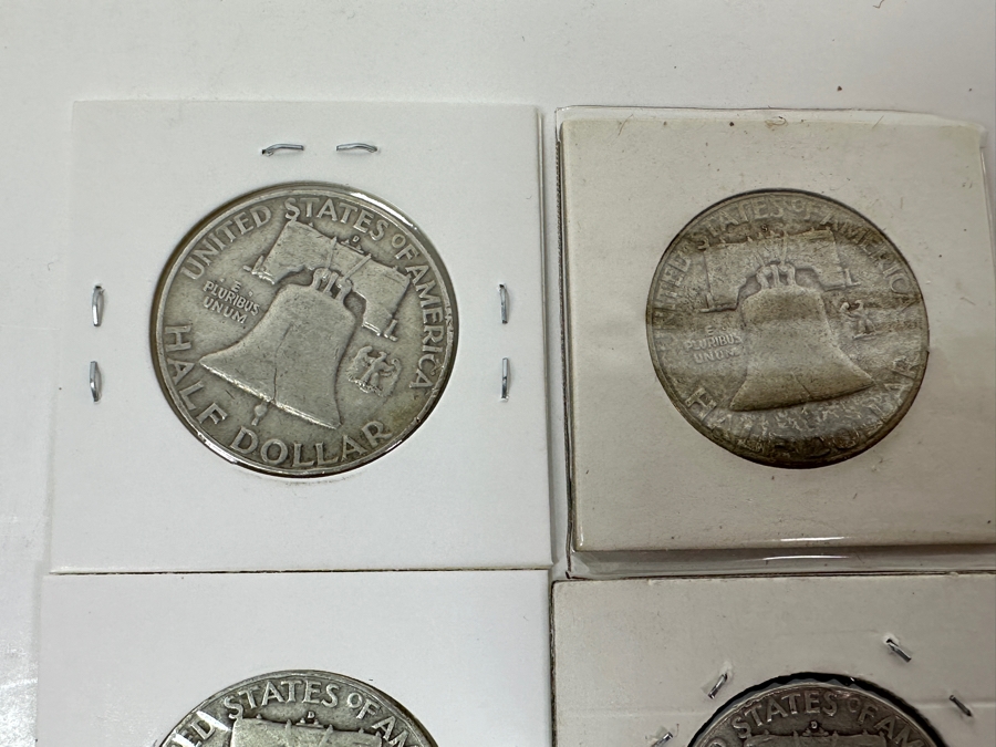 Just Added - (4) Silver Franklin Half Dollars: (3) 1954-D & (1) 1954-S [Photo 7]