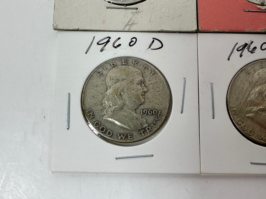 Just Added - (4) Silver Franklin Half Dollars: (1) 1951-S, 1952 & (2) 1960-D [Photo 5]
