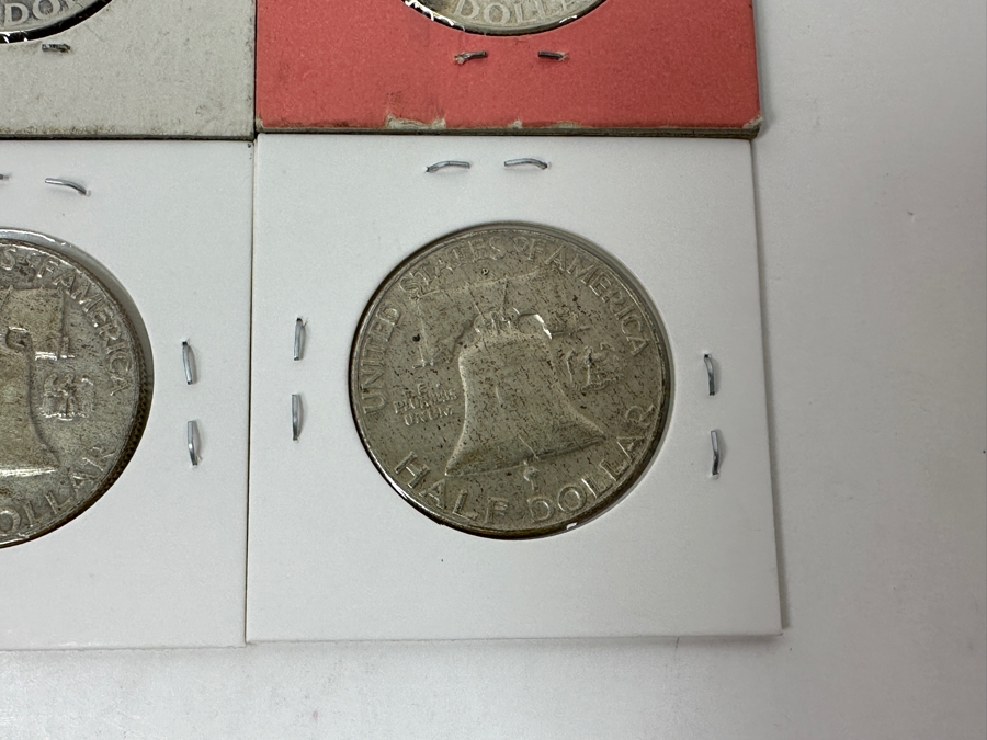Just Added - (4) Silver Franklin Half Dollars: (1) 1951-S, 1952 & (2) 1960-D [Photo 9]