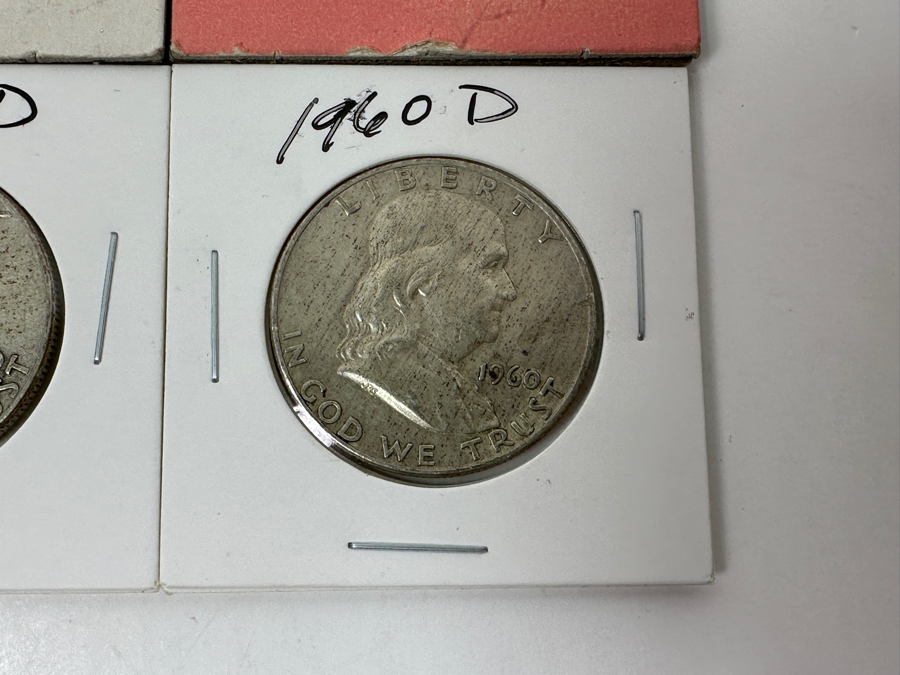 Just Added - (4) Silver Franklin Half Dollars: (1) 1951-S, 1952 & (2) 1960-D [Photo 4]