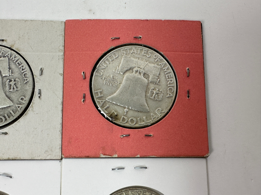 Just Added - (4) Silver Franklin Half Dollars: (1) 1951-S, 1952 & (2) 1960-D [Photo 8]