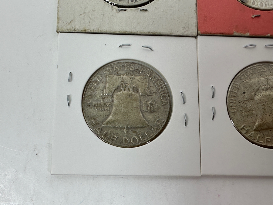 Just Added - (4) Silver Franklin Half Dollars: (1) 1951-S, 1952 & (2) 1960-D [Photo 10]