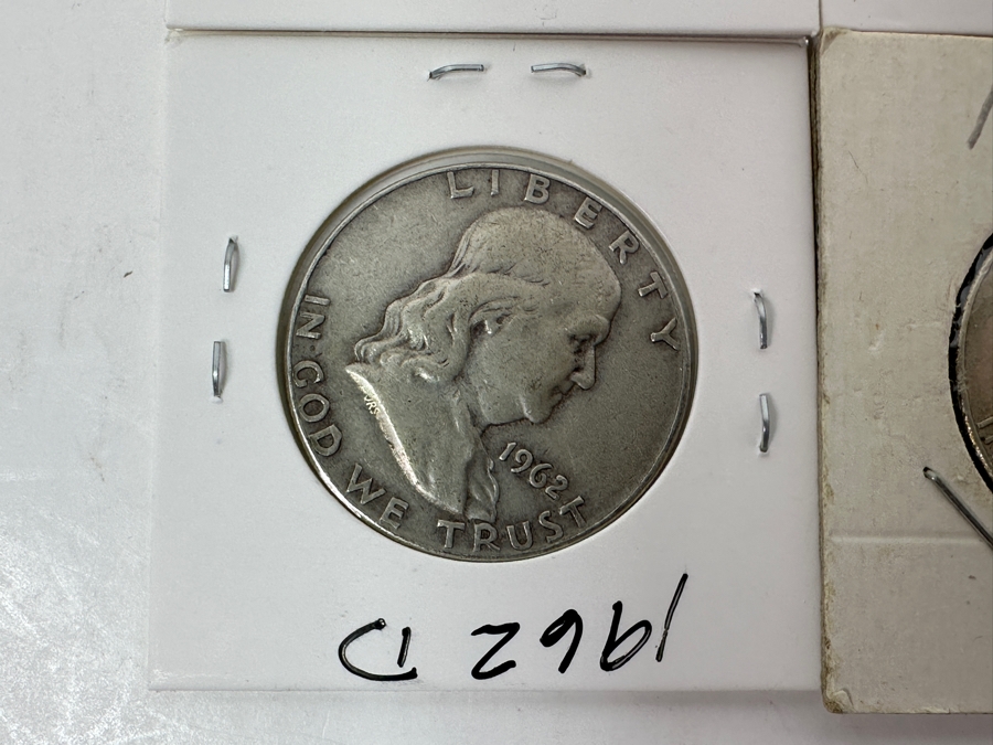 Just Added - (4) Silver Franklin Half Dollars: (1) 1961-D & (3) 1962-D [Photo 4]