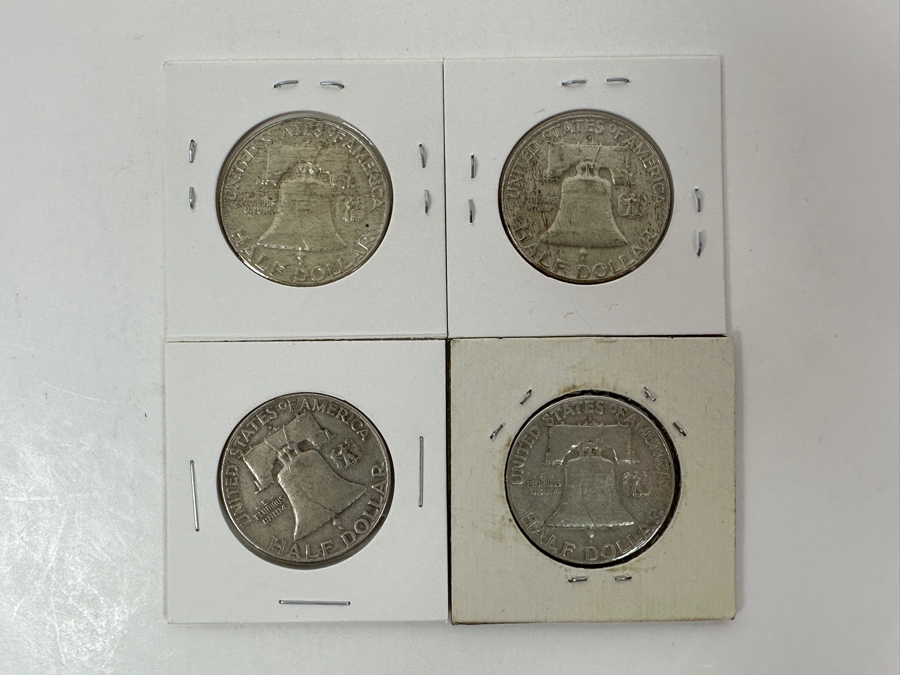 Just Added - (4) Silver Franklin Half Dollars: (1) 1961-D & (3) 1962-D [Photo 6]