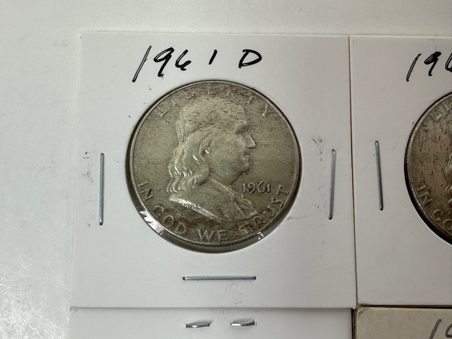 Just Added - (4) Silver Franklin Half Dollars: (1) 1961-D & (3) 1962-D [Photo 2]
