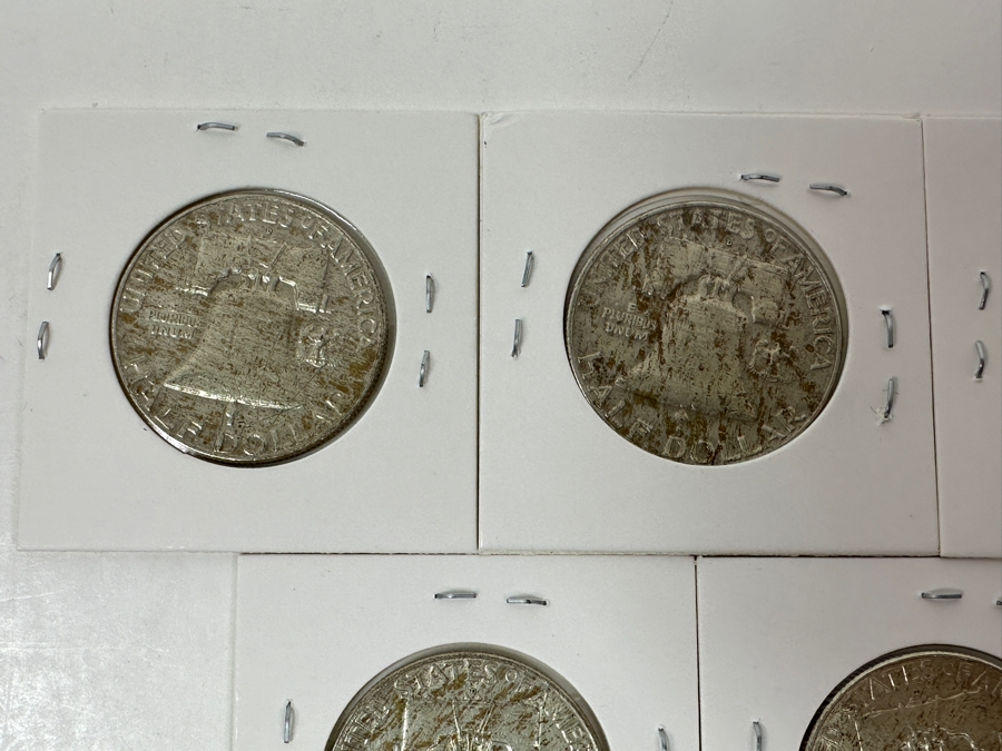 Just Added - (5) Silver Franklin Half Dollars: (4) 1963-D & (1) 1965-D [Photo 8]