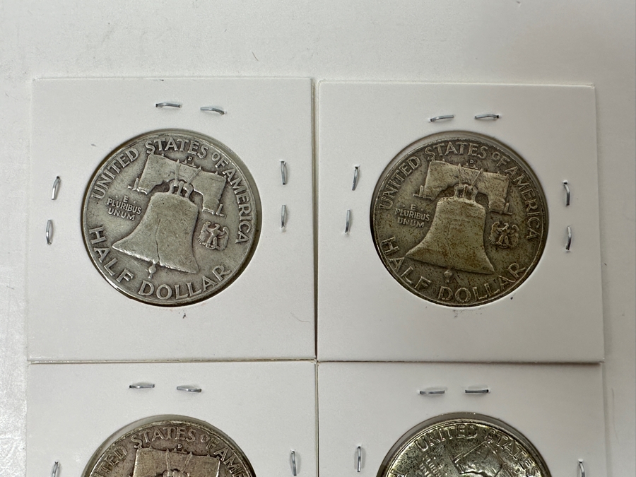 Just Added - (4) Silver Franklin Half Dollars: (1) 1957-D & (3) 1958-D [Photo 7]