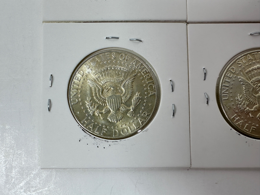 Just Added - (4) 1964-D Uncirculated Silver Kennedy Half Dollars - Ready For Grading [Photo 9]