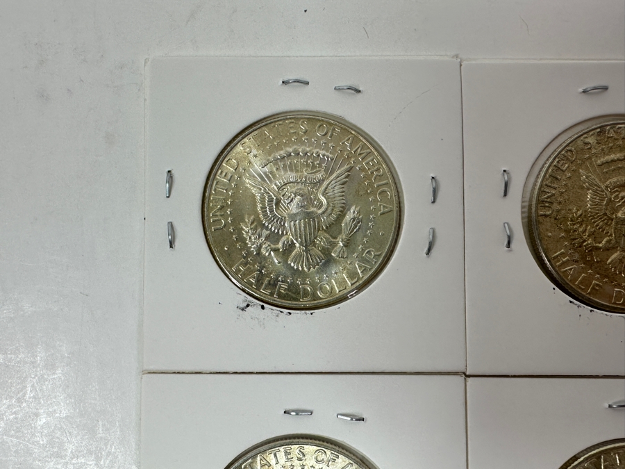 Just Added - (4) 1964-D Uncirculated Silver Kennedy Half Dollars - Ready For Grading [Photo 7]