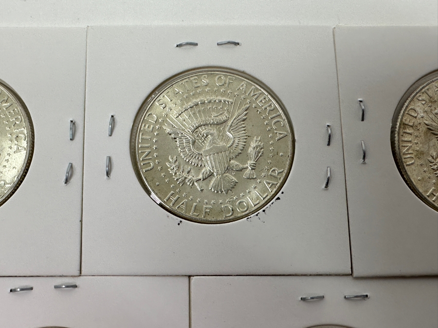 Just Added - (5) 1964 Uncirculated Silver Kennedy Half Dollars - Ready For Grading [Photo 9]