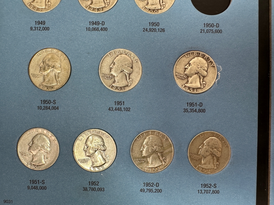 Just Added - Collection Of (33) Silver Washington Quarters From 1948-1964-D In Whitman Coin Folder [Photo 4]