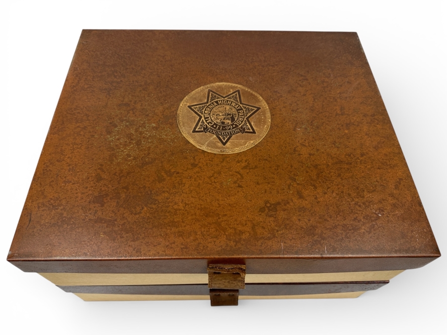 Just Added - Pair Of California Highway Patrol Boxes With Metal Lids 18'W X 15.5'D X 5'H