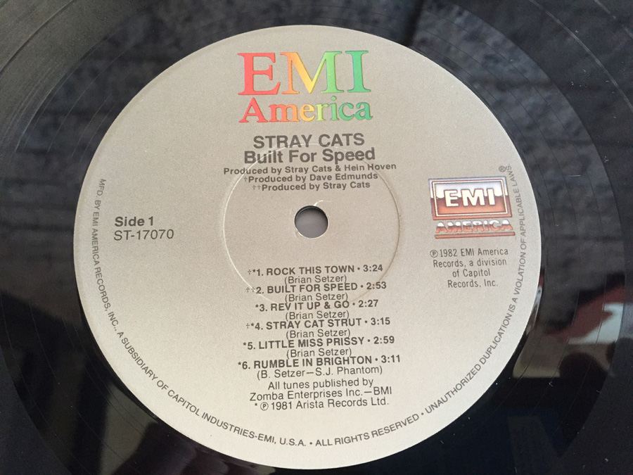 Stray Cats ‎- Built For Speed - EMI America ‎- ST-17070 [Photo 4]