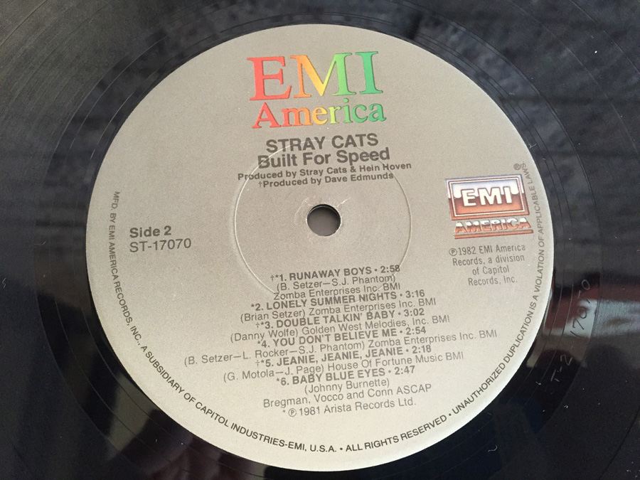 Stray Cats ‎- Built For Speed - EMI America ‎- ST-17070 [Photo 6]