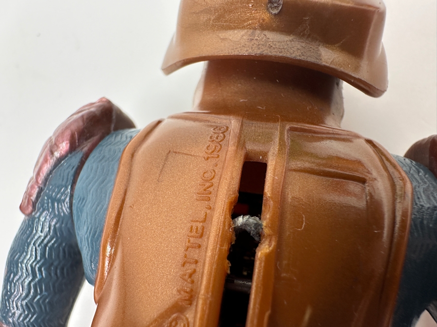 Just Added - (3) Vintage Mattel Masters Of The Universe (MOTO) Action Figures: Saurod, Man-At-Arms & King Randor (Saurod Action Figure Lever On Back Is Broken) [Photo 6]